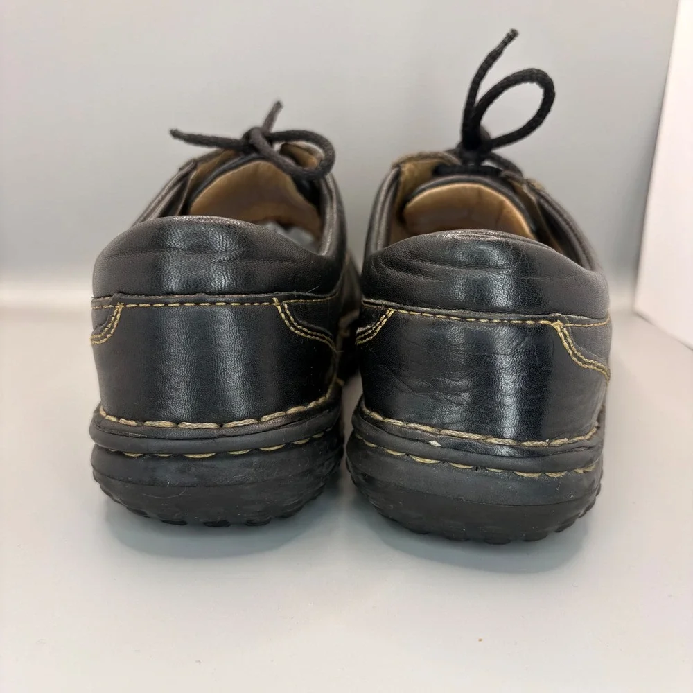 Born vintage Black Leather Oxford Lace Up Shoes  Round Toe Womens 6.5